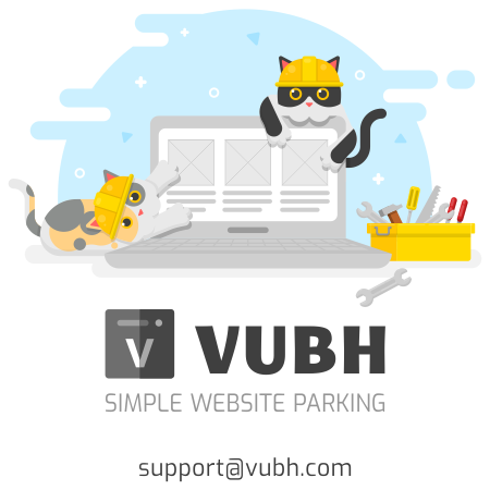 VUBH.com, Simple Website Parking